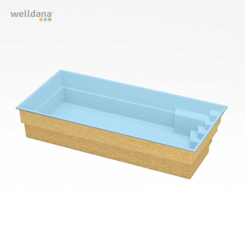 Fiber pool model Madrid 7,70 x 3,70 x 1,50 m