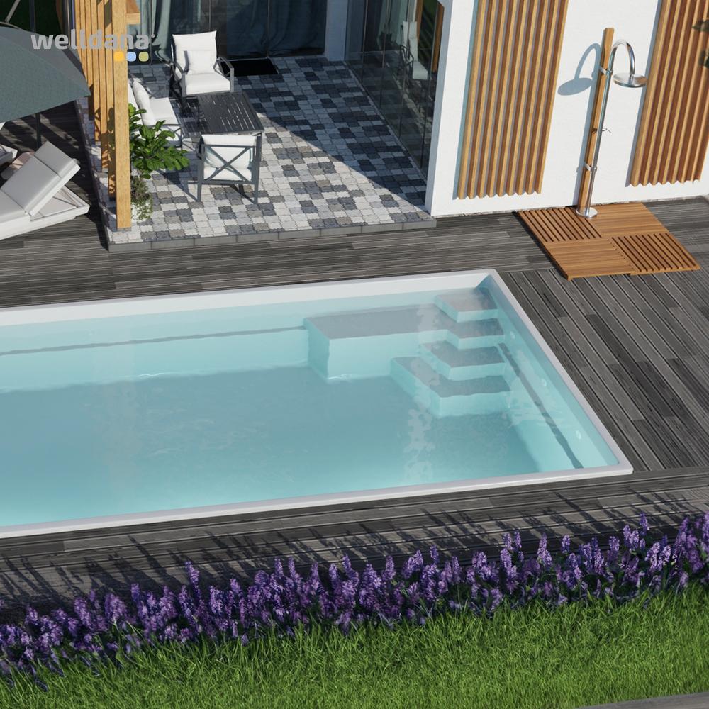 Fiber pool model Madrid 7,70 x 3,70 x 1,50 m