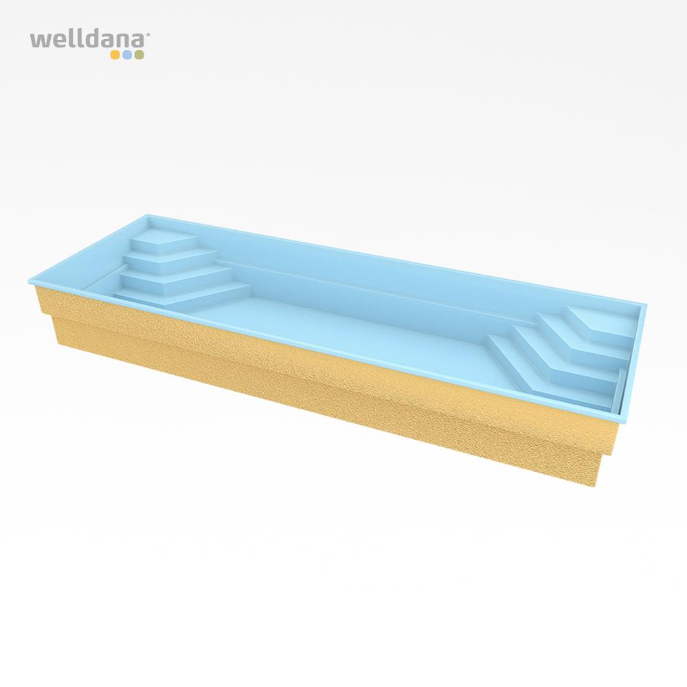 Fiber pool model Stockholm 11,25 x 3,75 x 1,5m