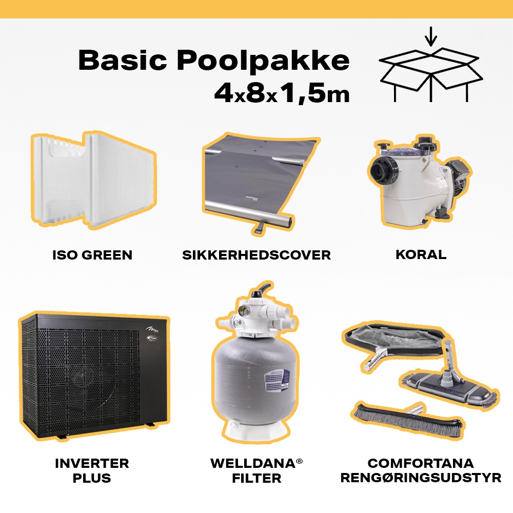 Basic Poolpakke 4x8x1.5m
