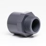 Adapter 1½"x50-63mm OD-ID-OD. PCV. Gevind/lim
