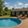 Pool Milano ø 5m, standard topliste 1,2m dyb, 0,6mm folie, adriablau