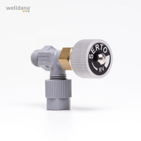 Elbow shut off valve