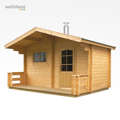 Outdoor sauna Keitele m/Senator T9-ovn, 2x3,8+0,9mtr
