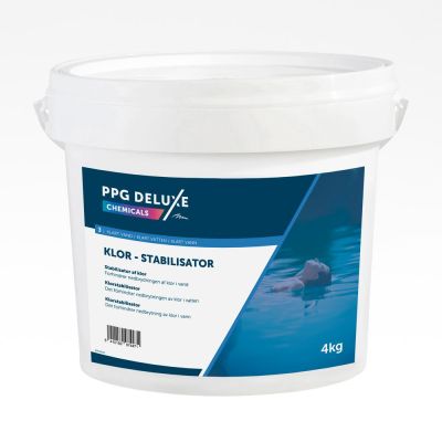 Klorstabilisator granulat 4 kg  Beskytter klor mod UV-nedbrydning