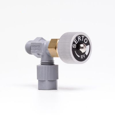 Elbow shut off valve