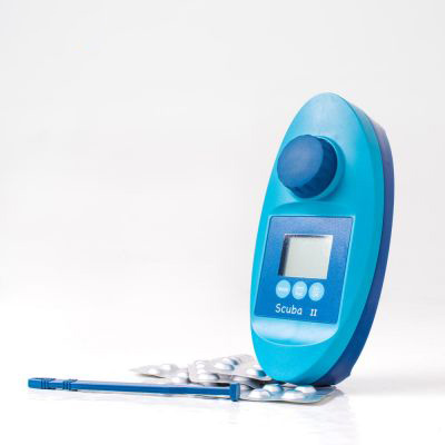 Pool tester Scuba II chl. Alkalinitet pH cyan