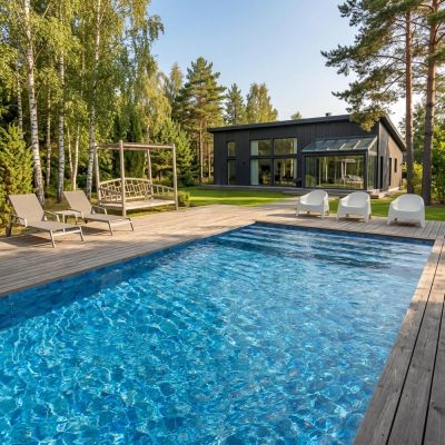 Poolpakke Favorit  4 x 8 x 1,50 m