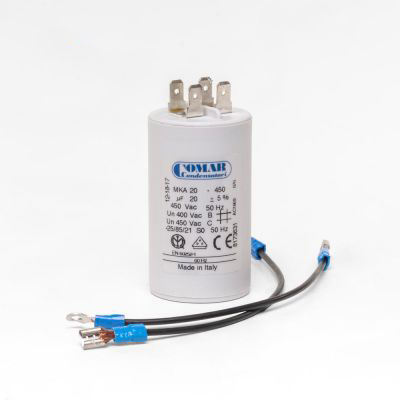 Kondensator 20uf Koral 0,75kW/1hk L 72 mm inkl. stik