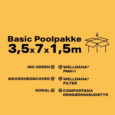 Basic Poolpakke 3.5x7x1.5m